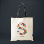 letter S | Whimsical Floral Letter Monogram Tas I<br><div class="desc">De grillige,  feestelijke en elegante bloemenletter monogram canvas tas met bloemen in gebladerte in rood,  groen,  goud en grijs. Andere kleuren en letters zijn beschikbaar. letter S</div>