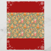 Letter Santa Unicorn Snowflakes Snoep Red Xmas (Achterkant)