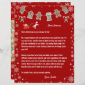 Letter Santa Unicorn Snowflakes Snoep Red Xmas (Voorkant / Achterkant)