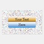 Letter Scramble Rechthoekige Sticker (Voorkant)