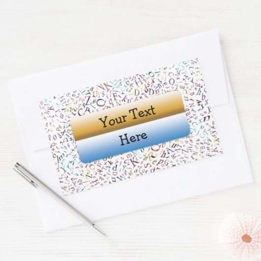 Letter Scramble Rechthoekige Sticker (Envelop)