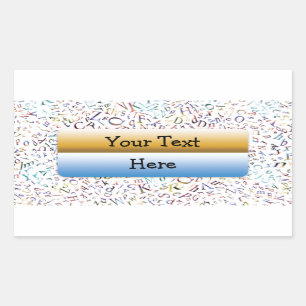 Letter Scramble Rechthoekige Sticker