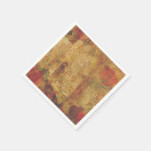  Letter Script Red Botanical Art Ephemera Servet (Hoek)