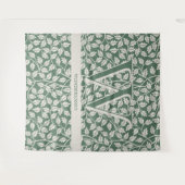 Letter Smaragdgroene Bloem bewerkbare monogram Wandkleed (Voorkant (horizontaal))