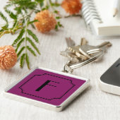  Letter Square Cut Corners Sleutelhanger (Zijkant)