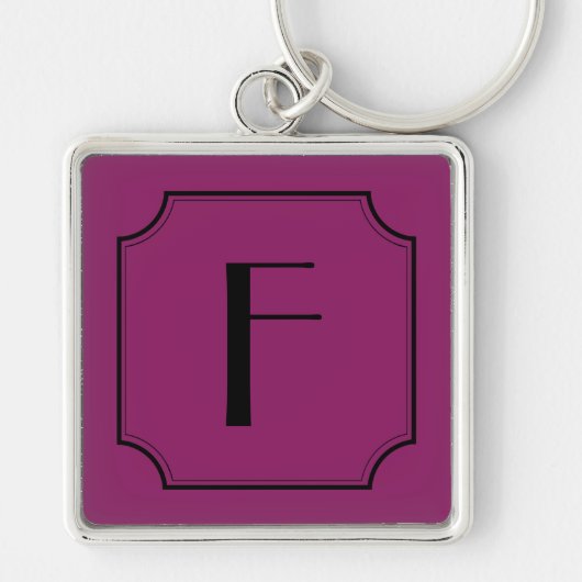  Letter Square Cut Corners Sleutelhanger (Voorkant)