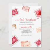Letter Stamp Sweetheart Valentijn Baby shower Kaart (Voorkant)