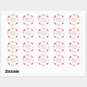 Letter Stamp Sweetheart Valentijn Baby shower Ronde Sticker (Vel)