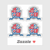 Letter T aangepaste naam Samuel wolf dog ridders k Sticker (Vel)