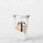 Letter T Acryl Drinkbeker (Achterkant)