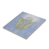 Letter T Angel Monogram Tegeltje (Zijkant)
