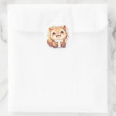 Letter T Anime Dier Ronde Sticker (Tas)