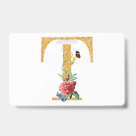 Letter t badge