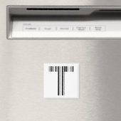 LETTER T BAR CODE Eerste Initiaal Barcodepatroon Magneet (Insitu (Vaatwasser))