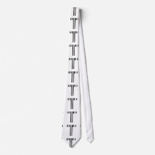 LETTER T BAR CODE Eerste Initiaal Barcodepatroon Stropdas