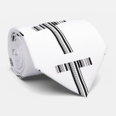 LETTER T BAR CODE Eerste Initiaal Barcodepatroon Stropdas (Opgerold)