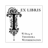 Letter T Botanische Ex Libris Boekplaat Stempel (Afrduk)