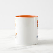 Letter T Cat Alfabet Monogram Koffie Mok (Center)