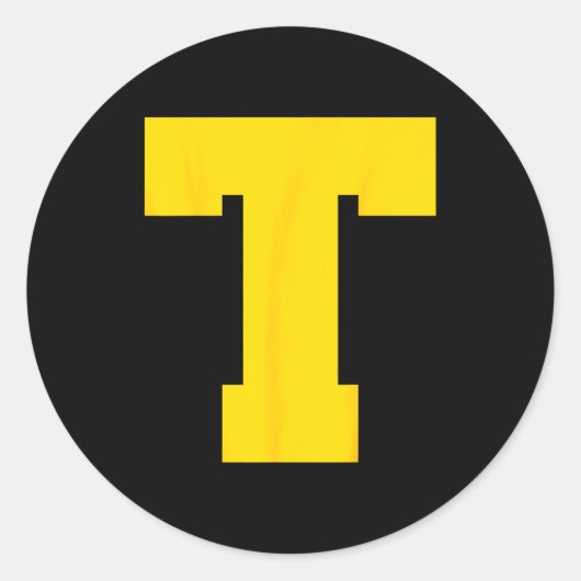 Letter T Christmas Thanksgiving Costume  Ronde Sticker (Voorkant)