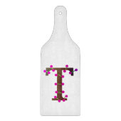 Letter T decoratief initiaal op Snijplank (Voorkant)