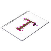 Letter T decoratief initiaal op wit Notitieboek (Linkerzijde)