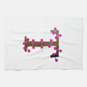 Letter T decoratief initiaal op wit Theedoek (Horizontaal)