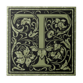 Letter T First Letter Monogram Tegeltje