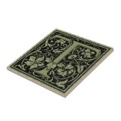 Letter T First Letter Monogram Tegeltje (Zijkant)