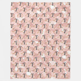 Letter T Fleece Deken