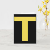 Letter T Fun Chipmunk Group Matching Halloween Cos Kaart (Gele Bloem)