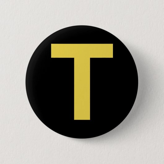 Letter T Fun Chipmunk Group Matching Halloween Cos Ronde Button 5,7 Cm (Voorkant)