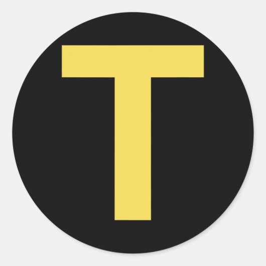 Letter T Fun Chipmunk Group Matching Halloween Cos Ronde Sticker (Voorkant)