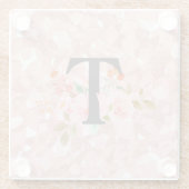 Letter T Glazen Onderzetter (Achterkant)