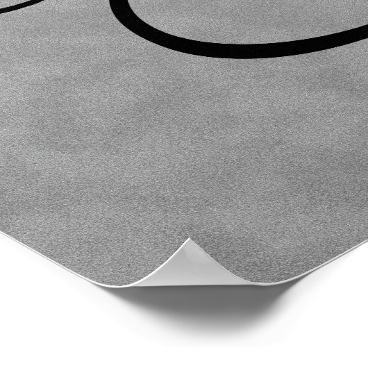 Letter T, Gothic Monogram Black Poster (Hoek)