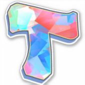 Letter T_ Graffiti Alfabet Letters Sticker (Voorkant)