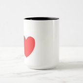 Letter T Heart - Valentine Initial Love Design Mok (Midden)