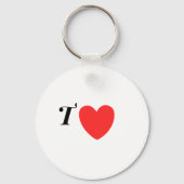 Letter T Heart - Valentine Initial Love Design Sleutelhanger (Voorkant)