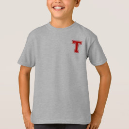 Letter T - Initiaal naam alfabet monogram T-shirt