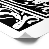 Letter T Medieval Monogram Vintage Initial Poster (Hoek)