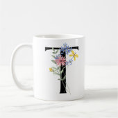 Letter T met bloemen Koffiemok (Links)