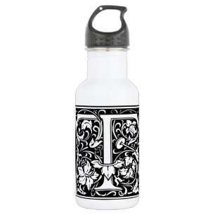 Letter T Middeleeuwse Monogram Art Nouveau Waterfles