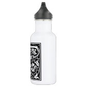 Letter T Middeleeuwse Monogram Art Nouveau Waterfles (Rechts)
