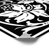 Letter T Middeleeuwse Monogram Vintage Initiaal Poster (Hoek)