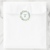Letter T Monogram Initiaal Sticker Envelope Seal (Tas)