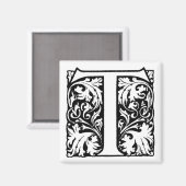 letter T Monogram - Magnet (Voorkant / Achterkant)