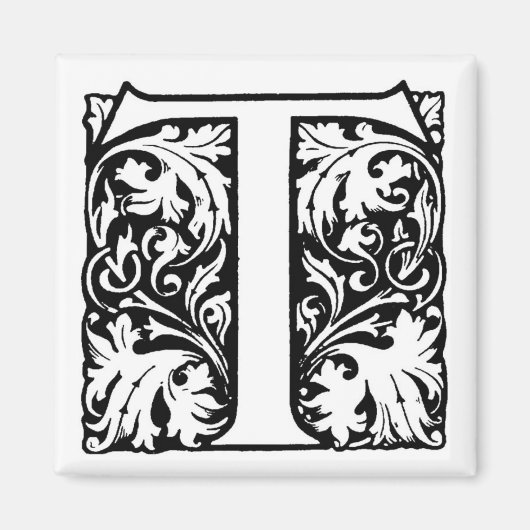 letter T Monogram - Magnet (Voorkant)