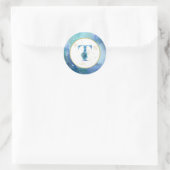 *~* LETTER T - Nautische strandenvelop Sticker (Tas)