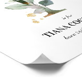 Letter T New Baby Monogram Birth Print Greenery (Hoek)