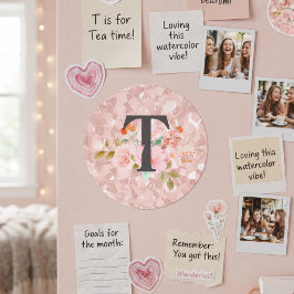 Letter T Ronde Sticker