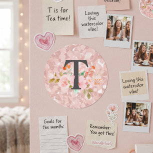 Letter T Ronde Sticker